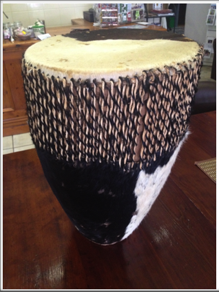 Ugandan Cowhide Drum
Medium Size
$375   Orders Taken