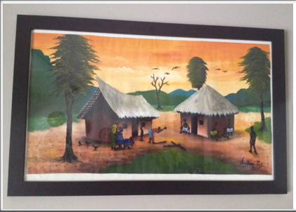 Oil Painting in Frame
'A Village in Ituri, DR Congo'
$180
