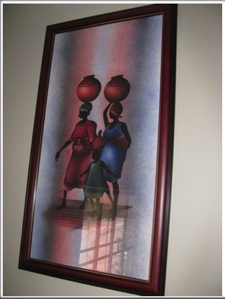 Large Framed Batik
'Women Collecting Water'
$350