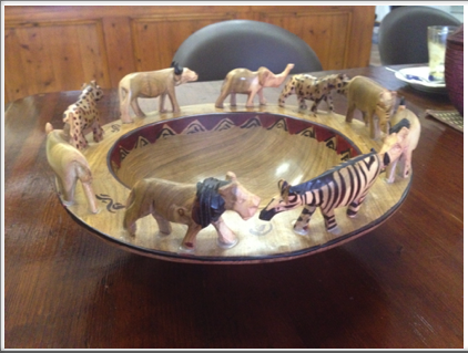 Round African Animal Bowl
$139 