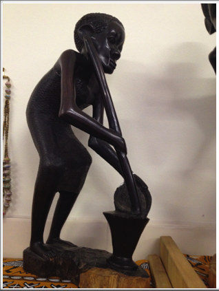 Ebony carved Women grinding grain
40cm
$260